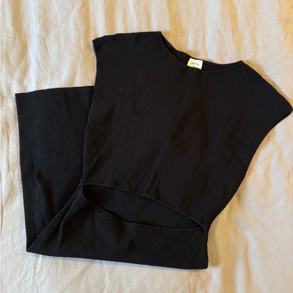 Wilfred Cut-out knit mini dress